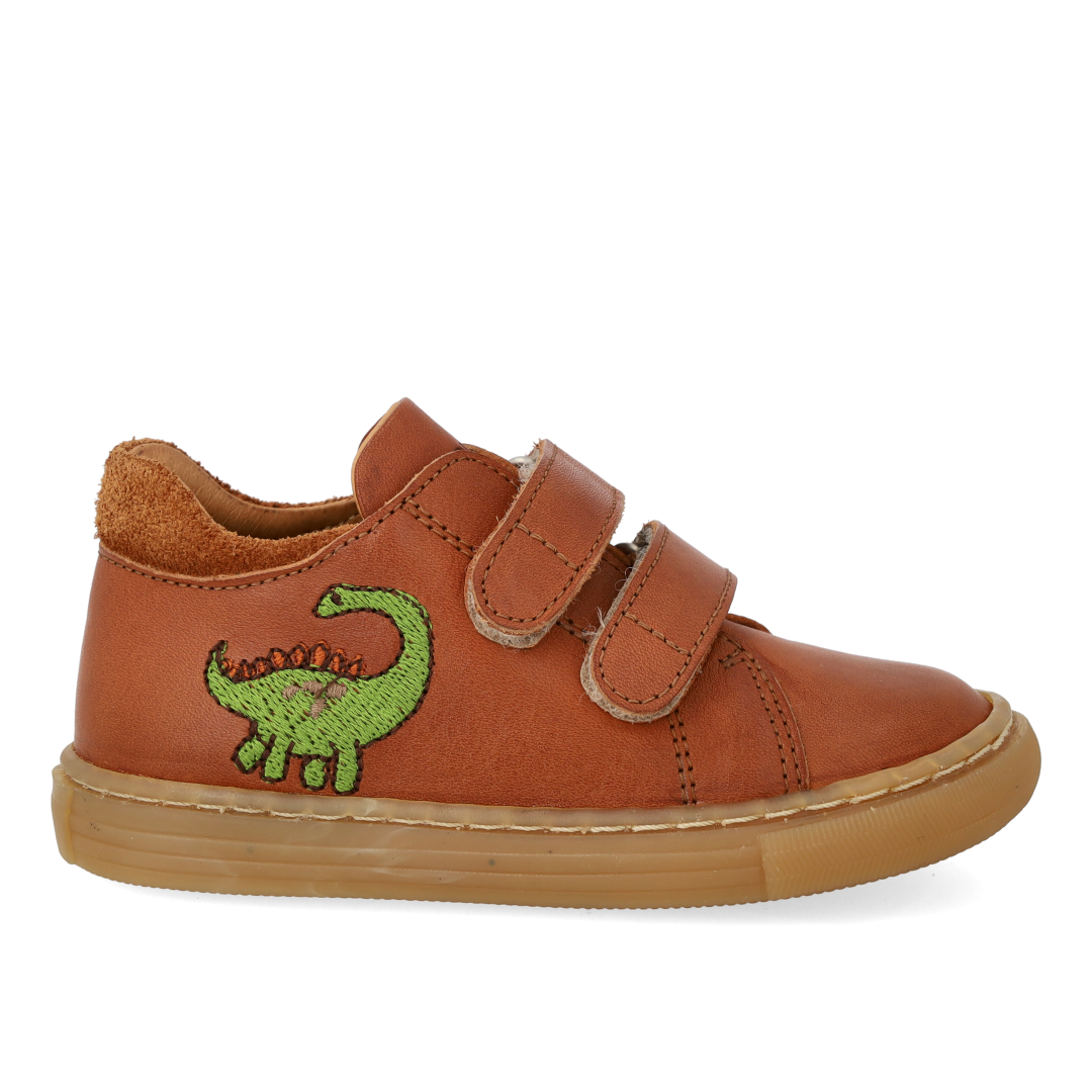 Sneaker with dinosaur embroidery