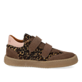 Court-style sneaker with pony hair