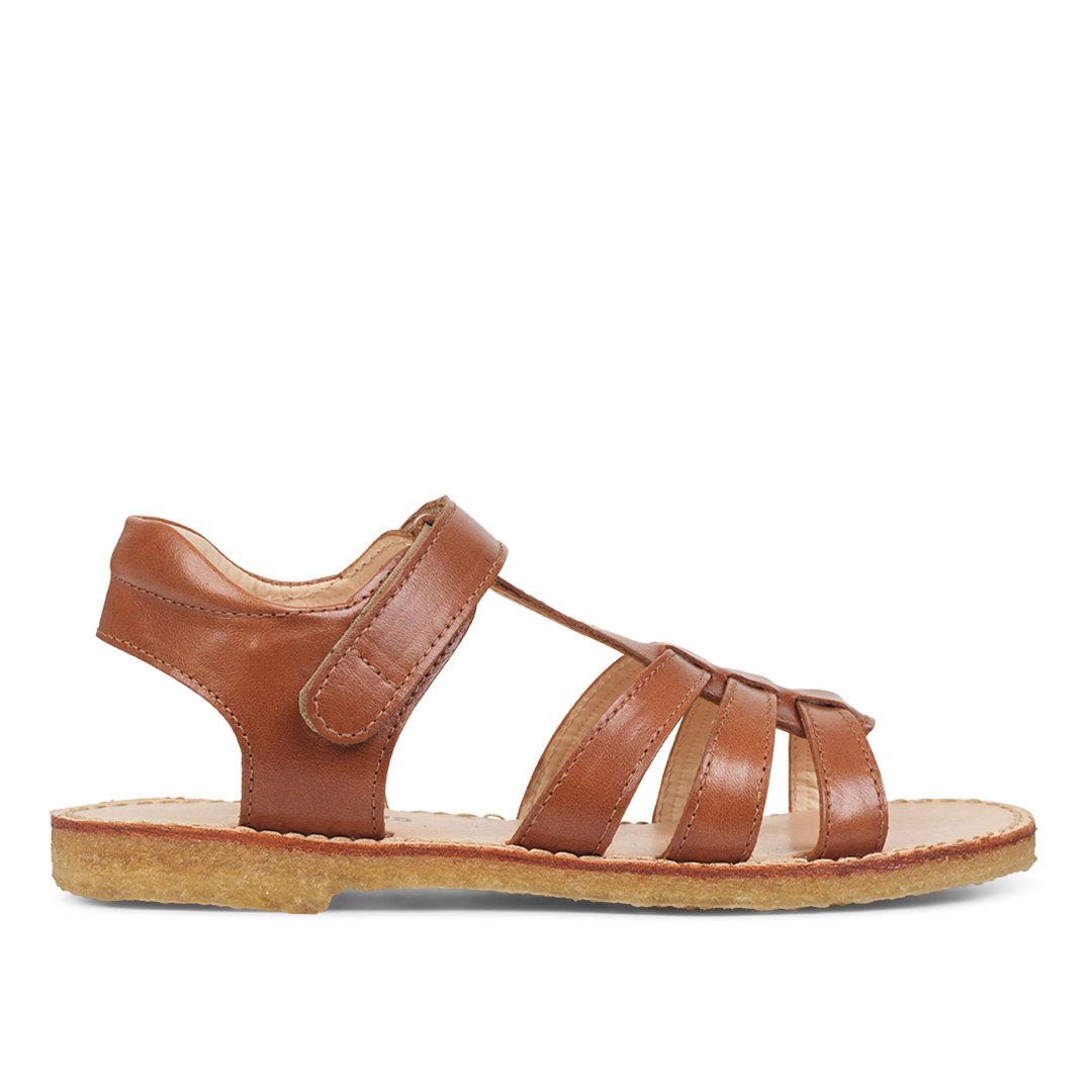 ANGULUS 4384-301 T-bar sandal with velcro closure - BROWN – ANGULUS COM