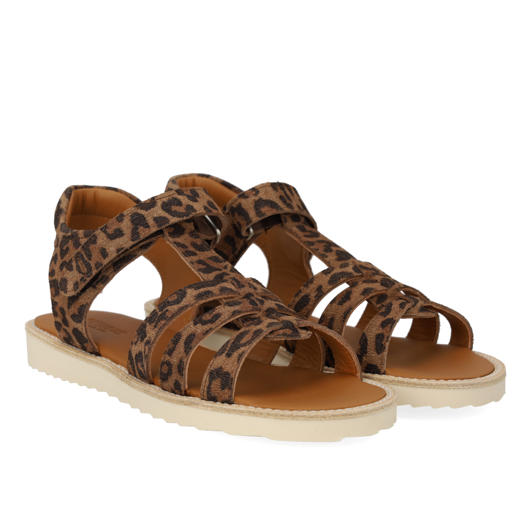 Sandal with T-strap and velcro closure