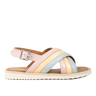 Angulus Padded cross sandal with buckle closure