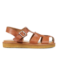 Sandal with buckle and closed toe