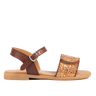 Angulus Glitter sandal with buckle and velcro closure