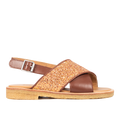 Criss-cross sandal with sparkling glitter detail