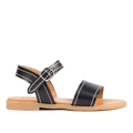 Sandal with decorative contrast stitching