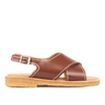 Angulus Cross sandal with detail stitchings and buckle