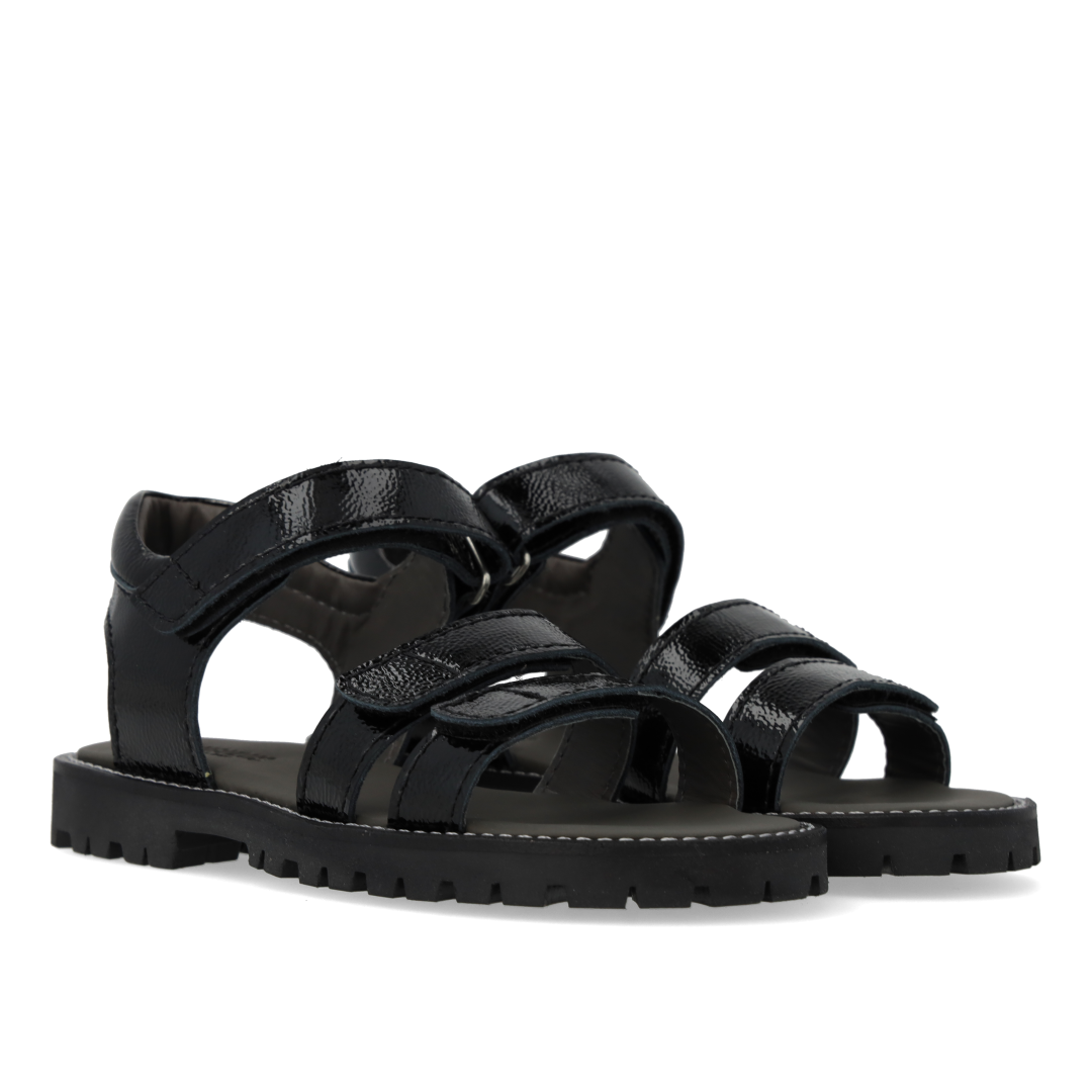 Sandal with triple velcro