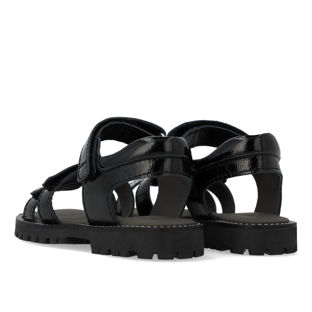 Sandal with triple velcro