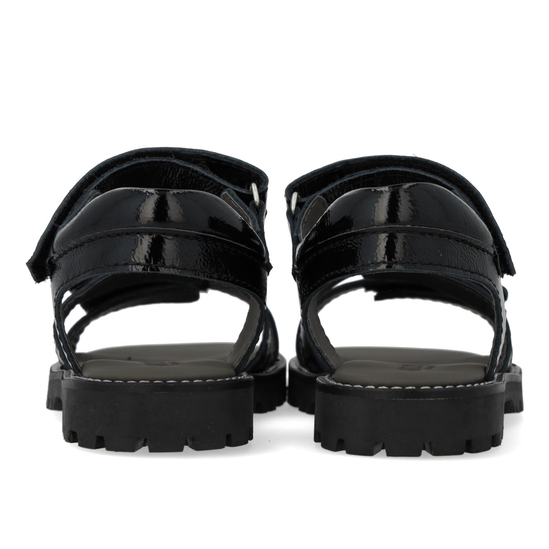 Sandal with triple velcro