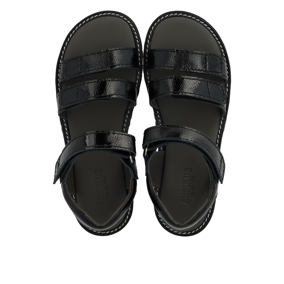 Sandal with triple velcro