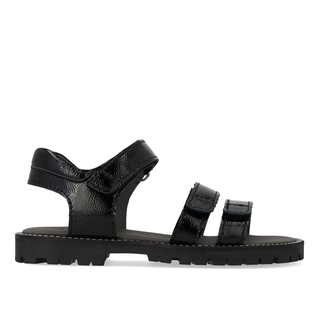 Sandal with triple velcro
