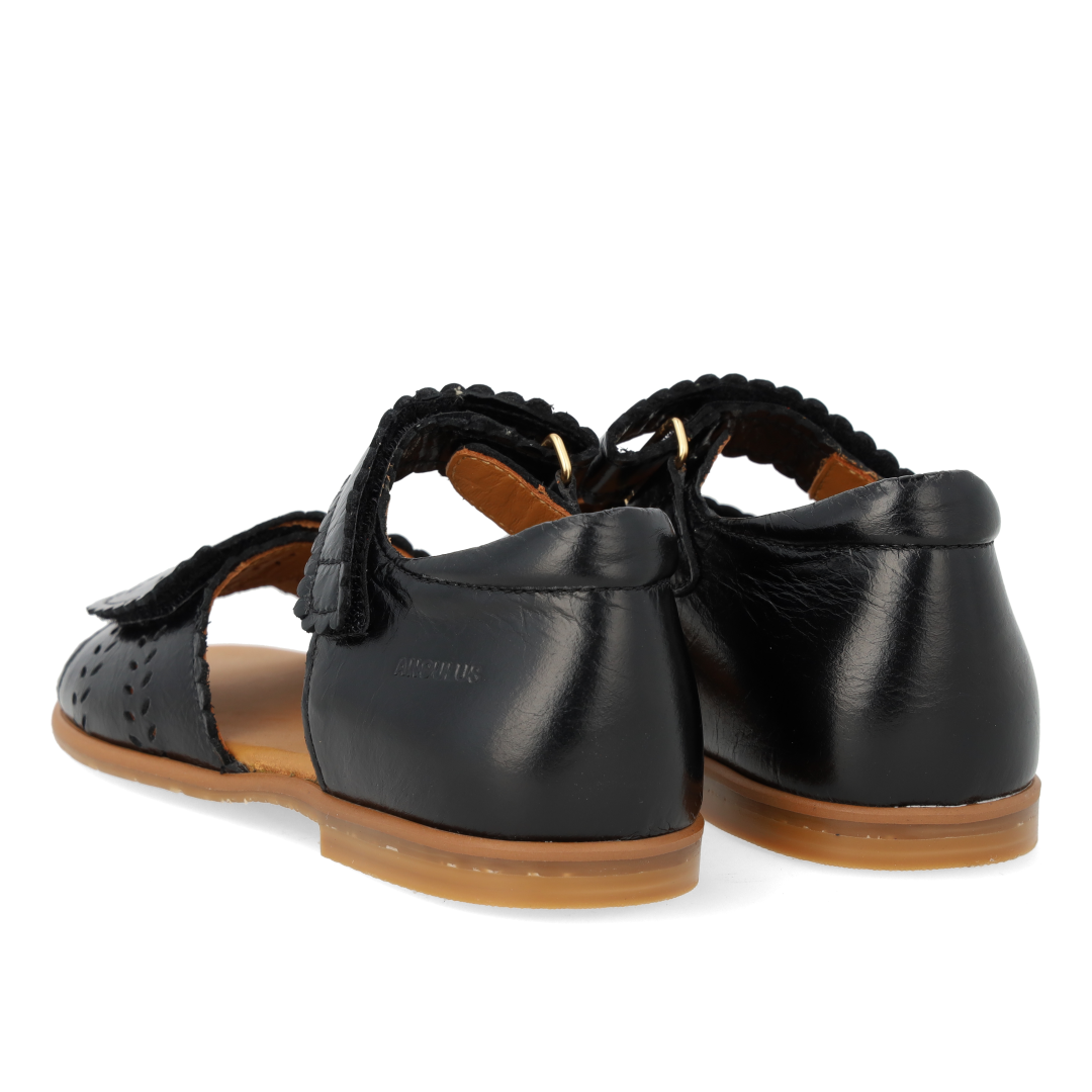 Perforated sandal with double velcro