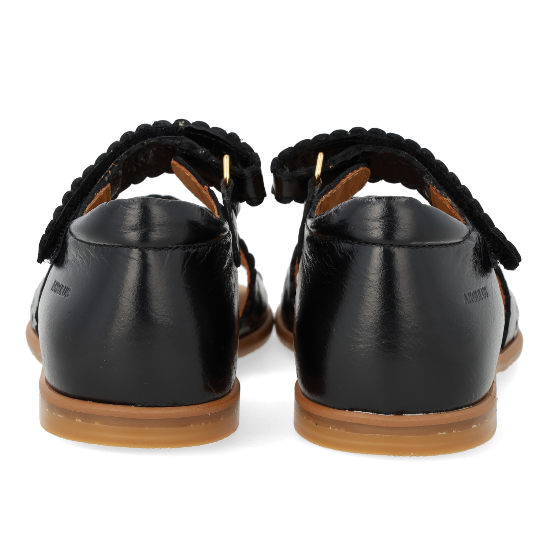 Perforated sandal with double velcro