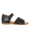 Perforated sandal with double velcro