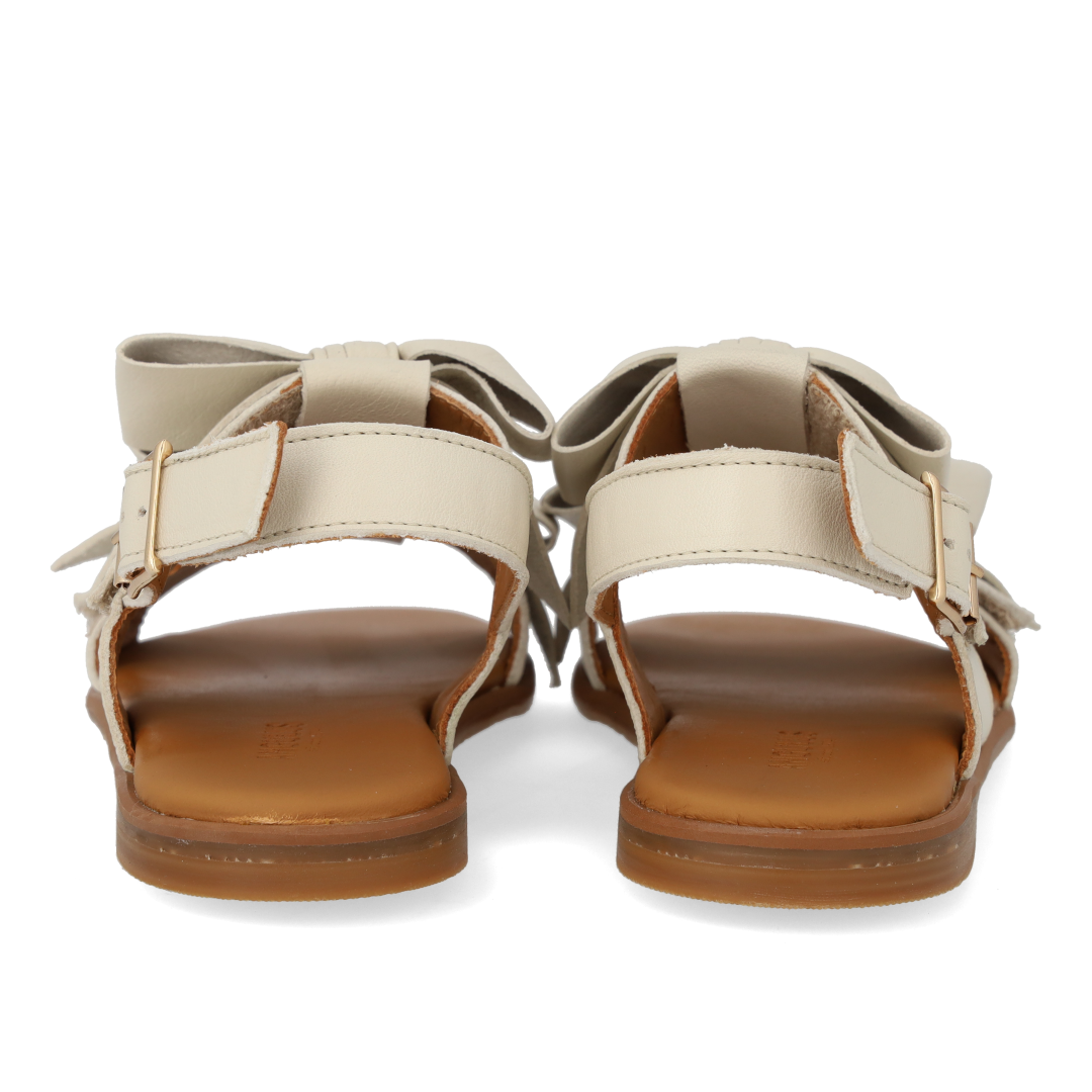 Sandal with bow, velcro and buckle