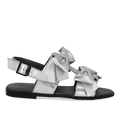 Sandal with bow, velcro and buckle