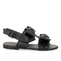 Sandal with bow, velcro and buckle