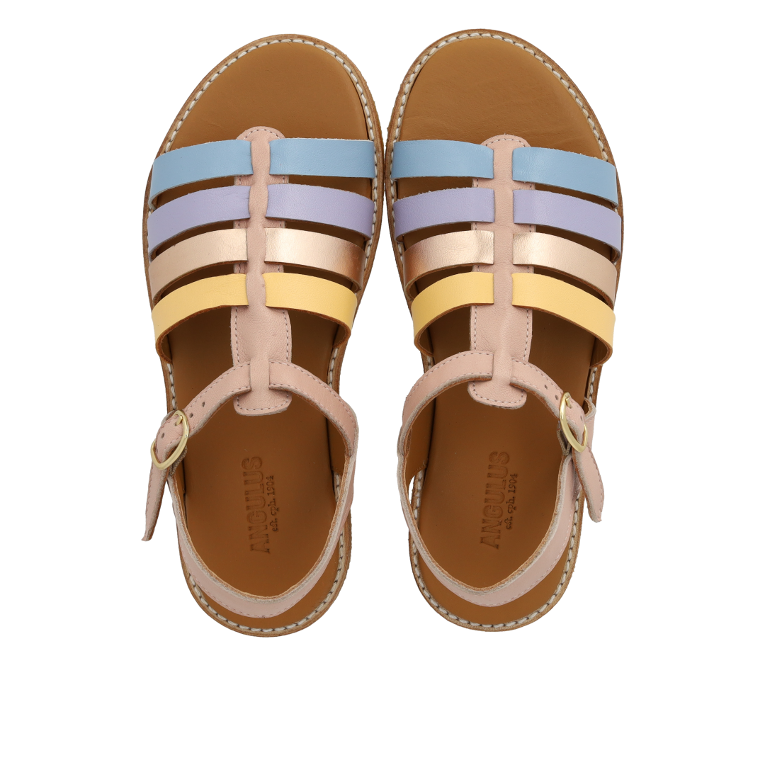 T-strap sandal with buckle
