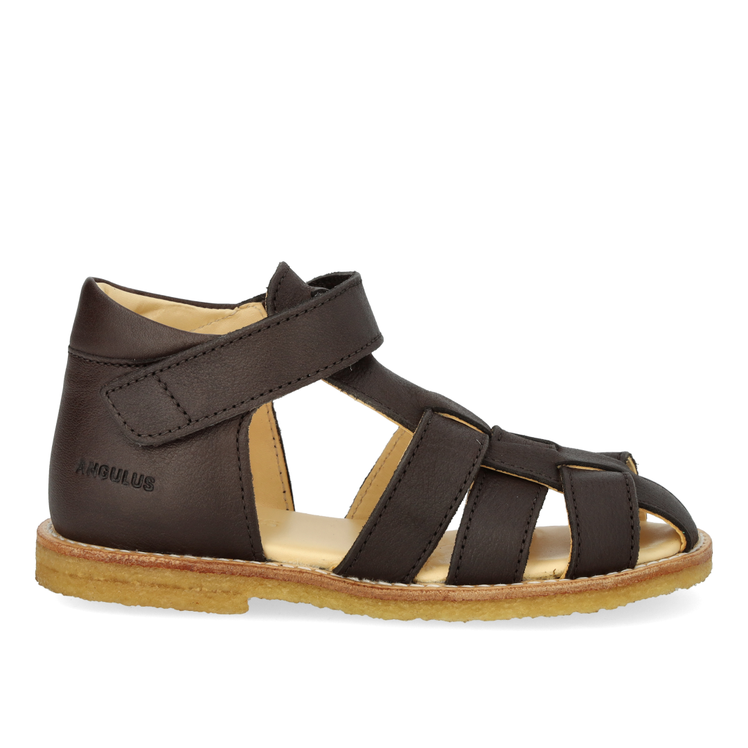 ANGULUS 5019-101 Starter sandal with velcro closure - BROWN – ANGULUS COM