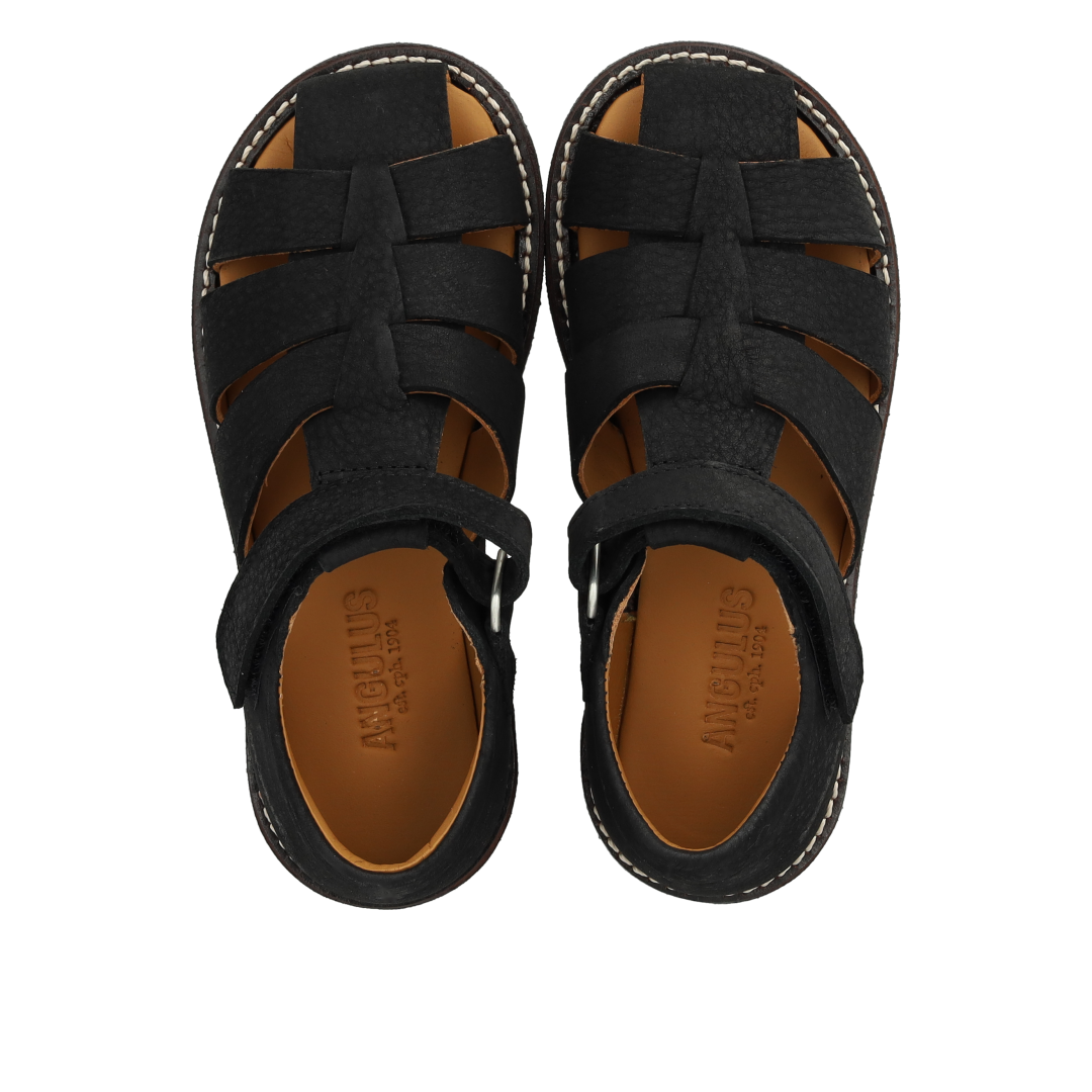 Classic suede sandal with velcro