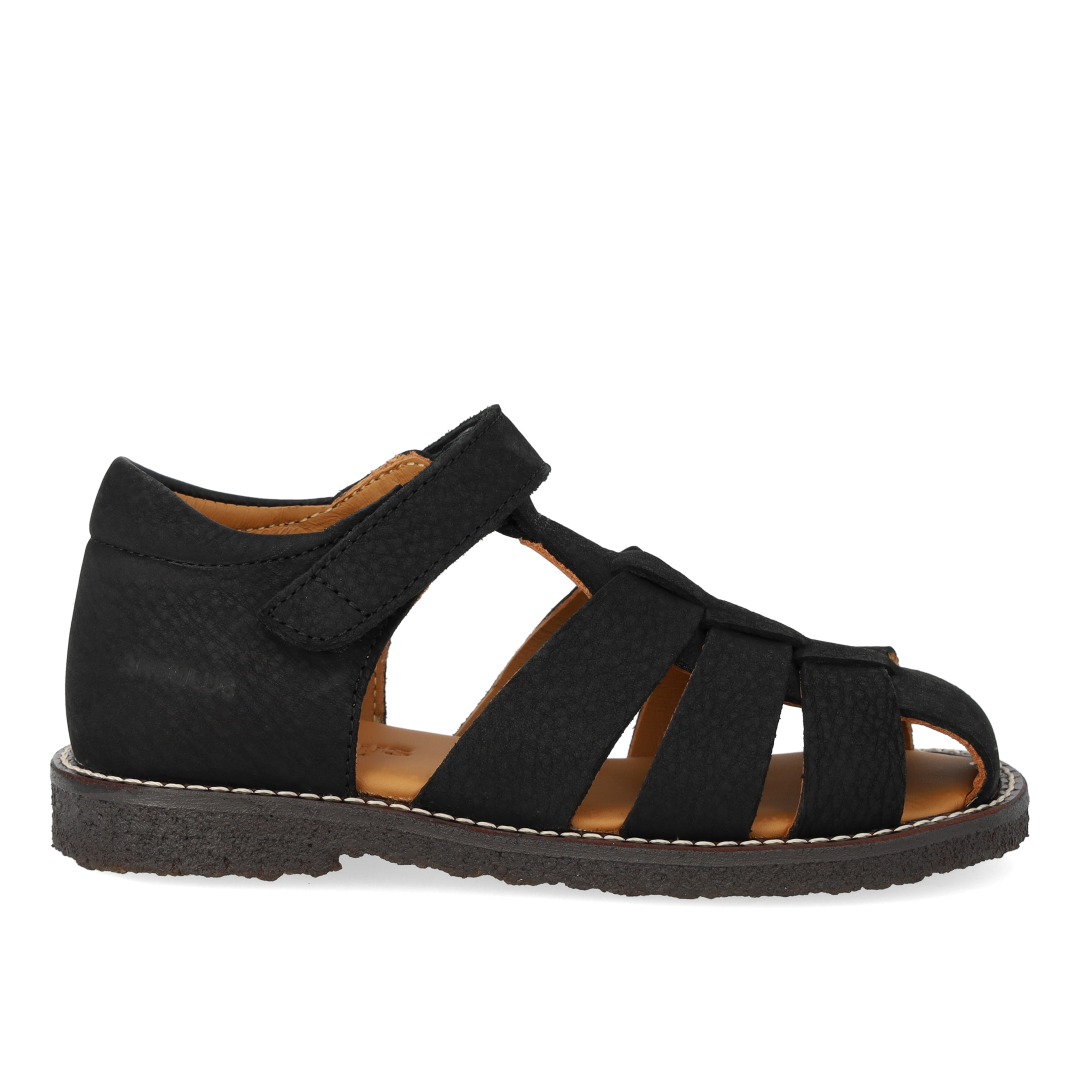 Classic suede sandal with velcro