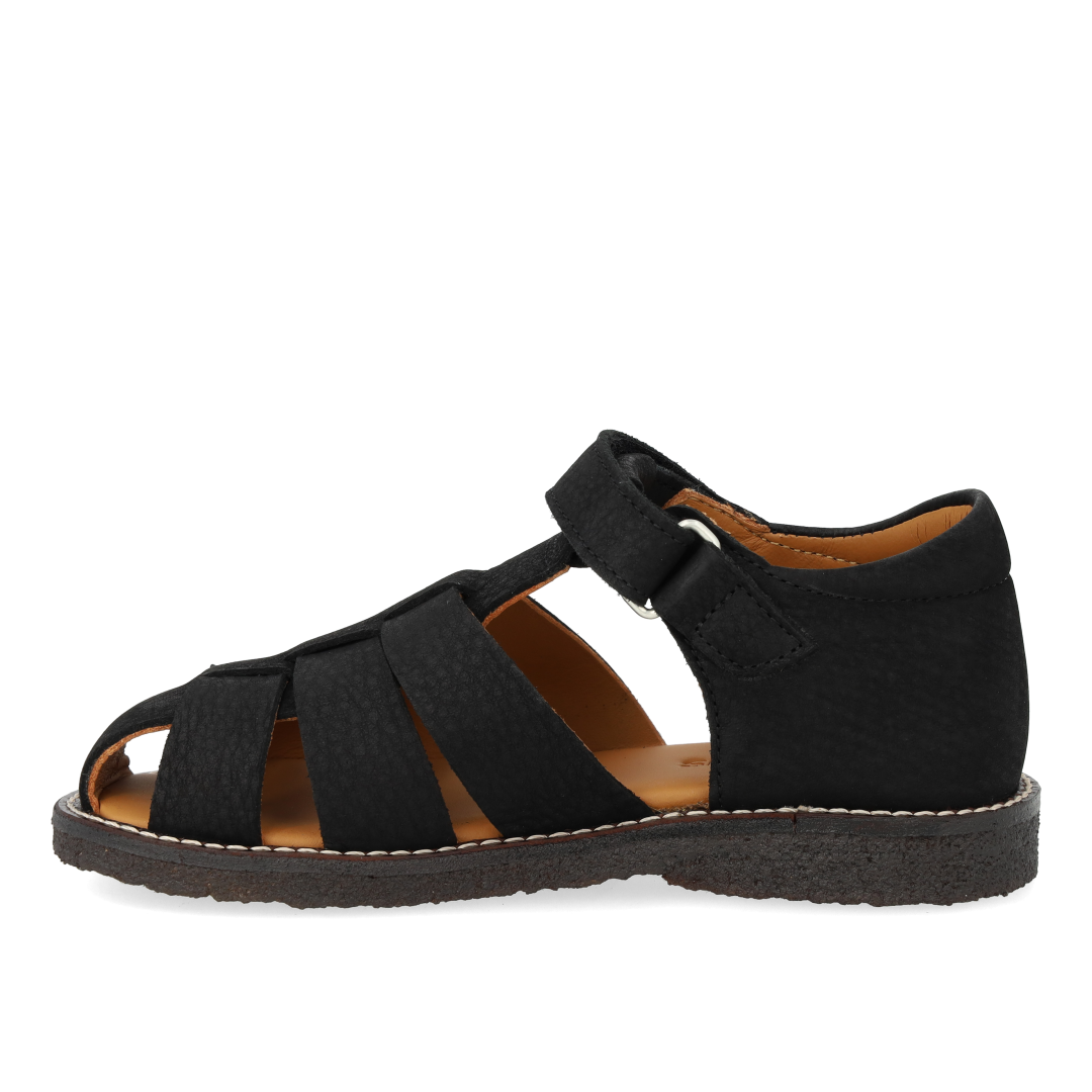 Classic suede sandal with velcro