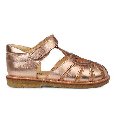 Sandal with heart detail and velcro closure