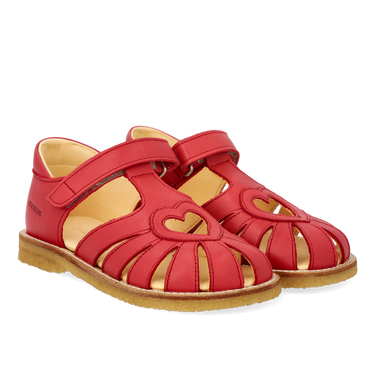 Sandal with heart detail and velcro closure