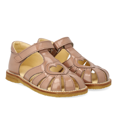 Sandal with heart detail and velcro closure