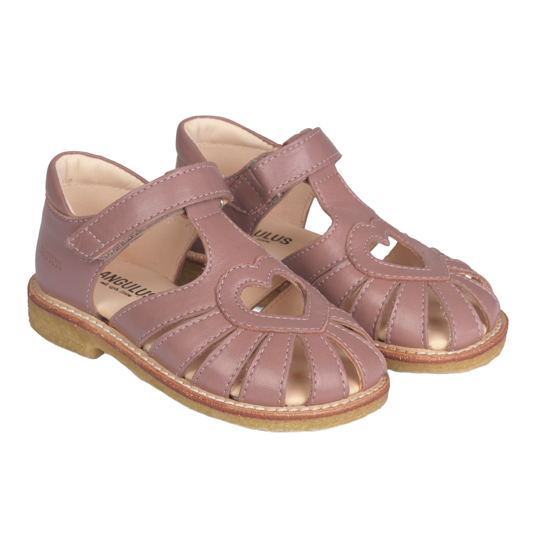 Heart sandal with adjustable Velcro closure