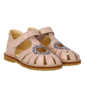 Heart sandal with sparkling glitter heart