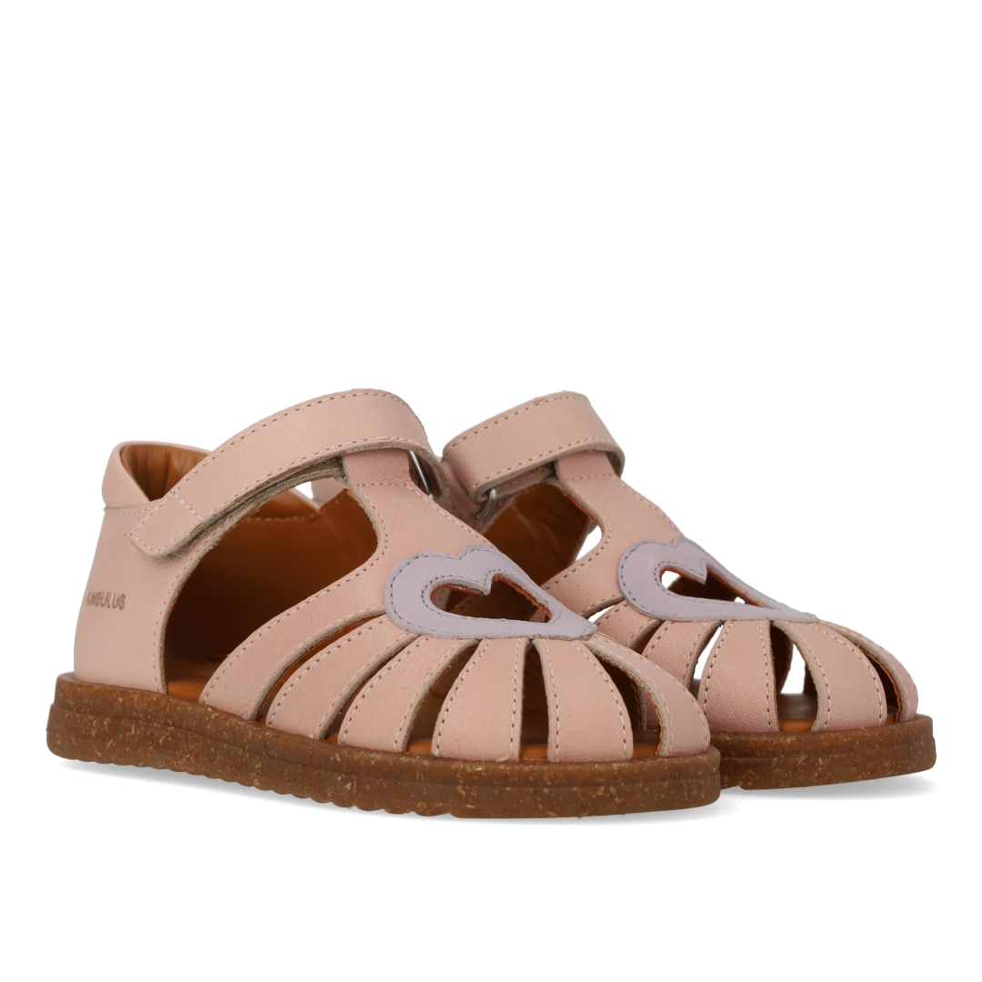 Heart sandal with contrasting heart
