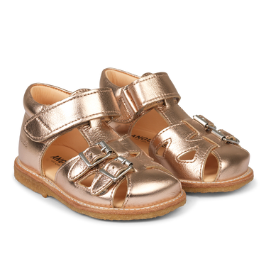 Starter sandal with velcro and buckles