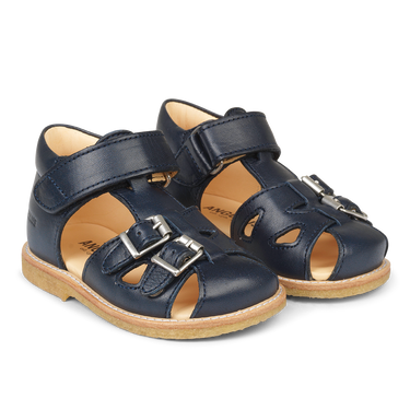 Starter sandal with velcro and buckles