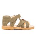 Criss-cross sandal with open toe and Velcro closure