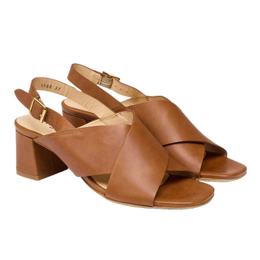 Sandal with block heel