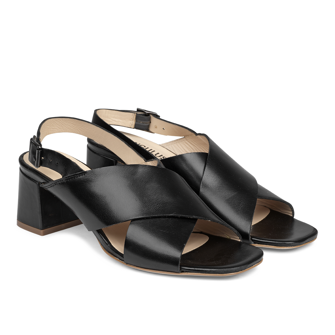 Sandal with block heel