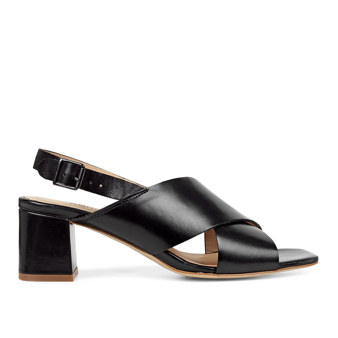 Sandal with block heel