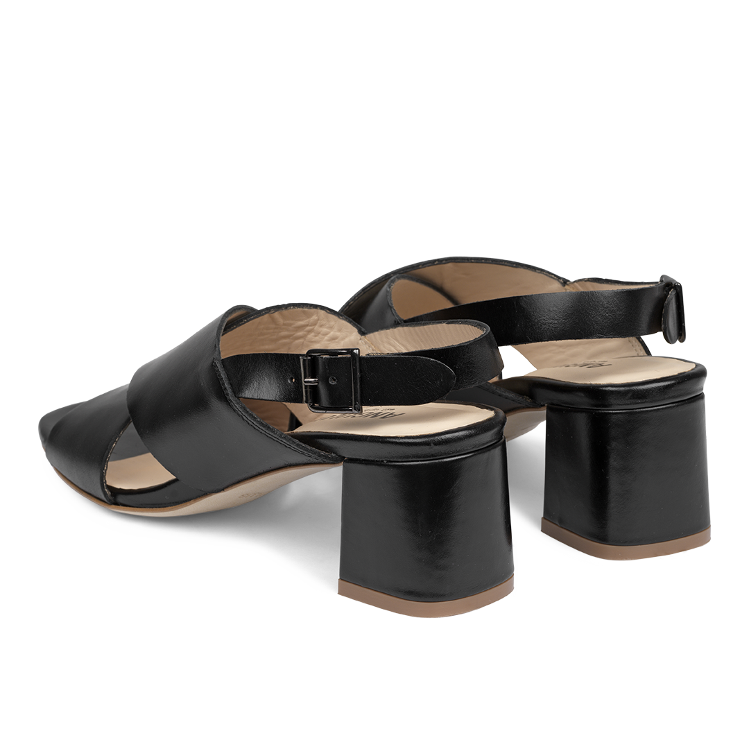 Sandal with block heel