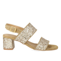 Strappy sandal in sparkling glitter
