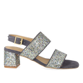 Strappy sandal in sparkling glitter