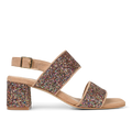 Strappy sandal in sparkling glitter