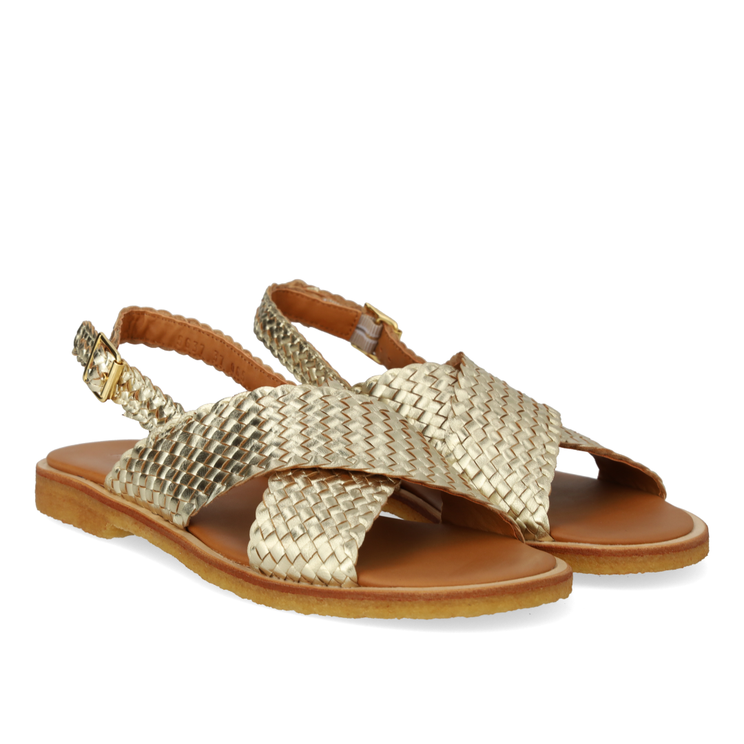 Hand-braided classic crisscross sandal