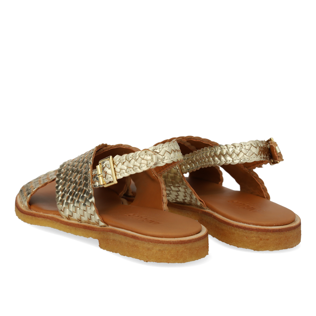 Hand-braided classic crisscross sandal