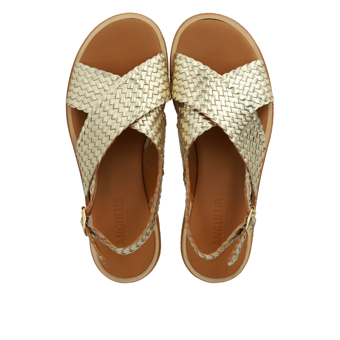 Hand-braided classic crisscross sandal