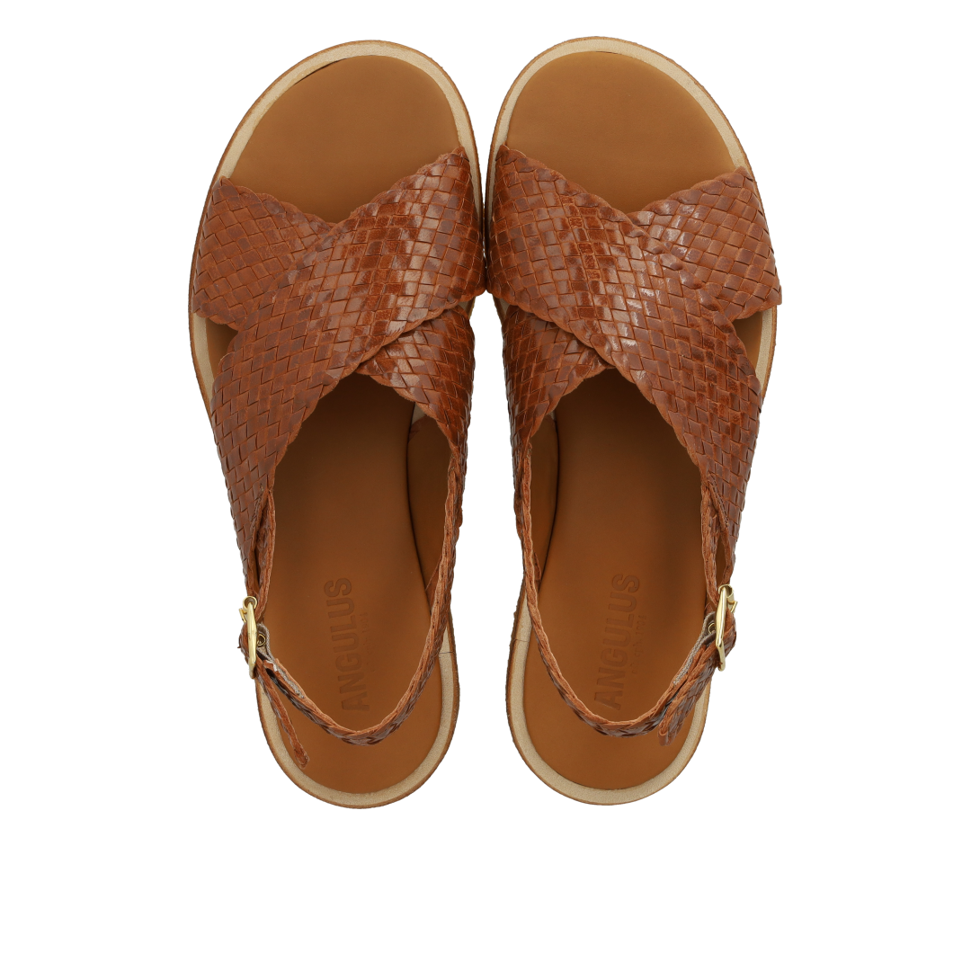 Handwoven classic cross-strap sandal