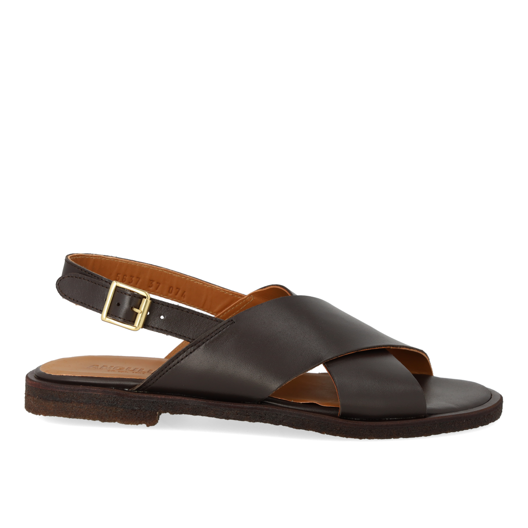 ANGULUS 5637-106 Classic cross sandal - BROWN – ANGULUS COM