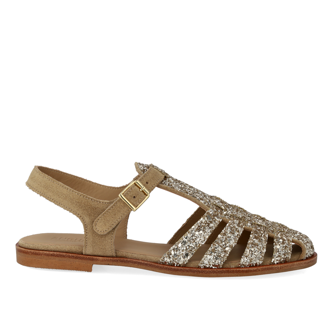 Classic Fisherman’s sandal with sparkling glitter