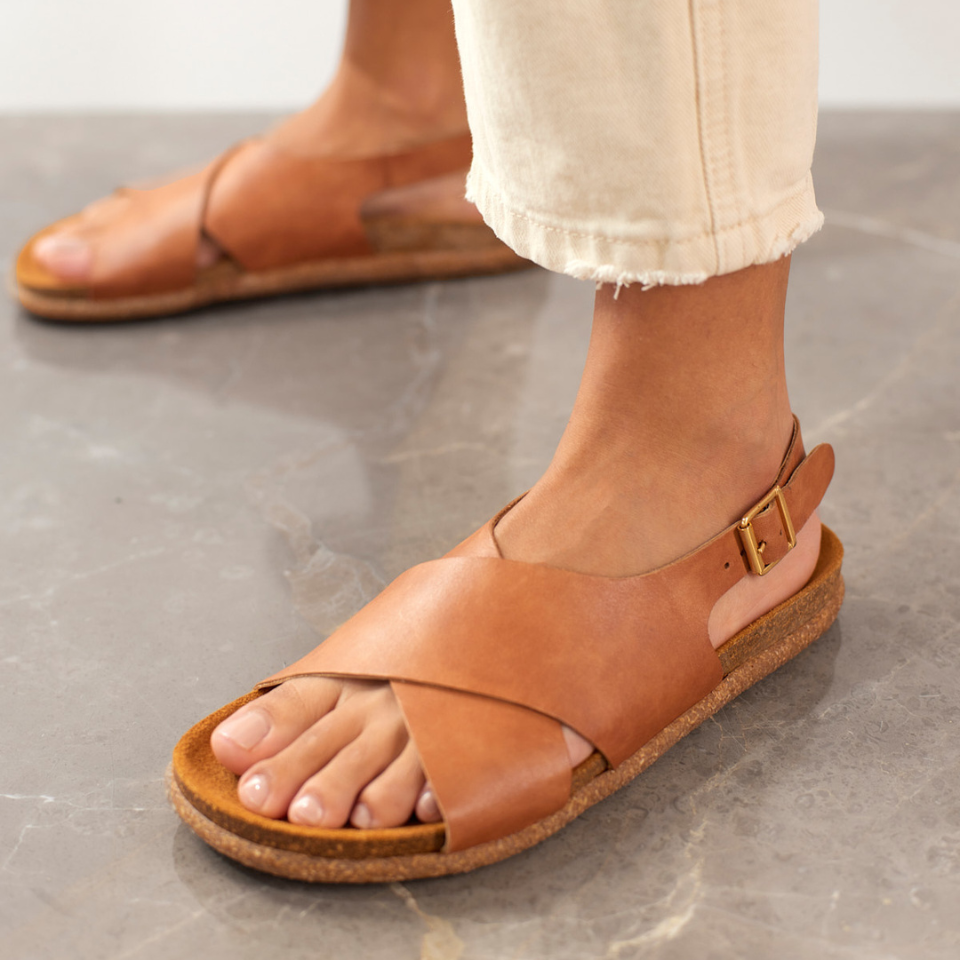 cross-strap footbed sandal
