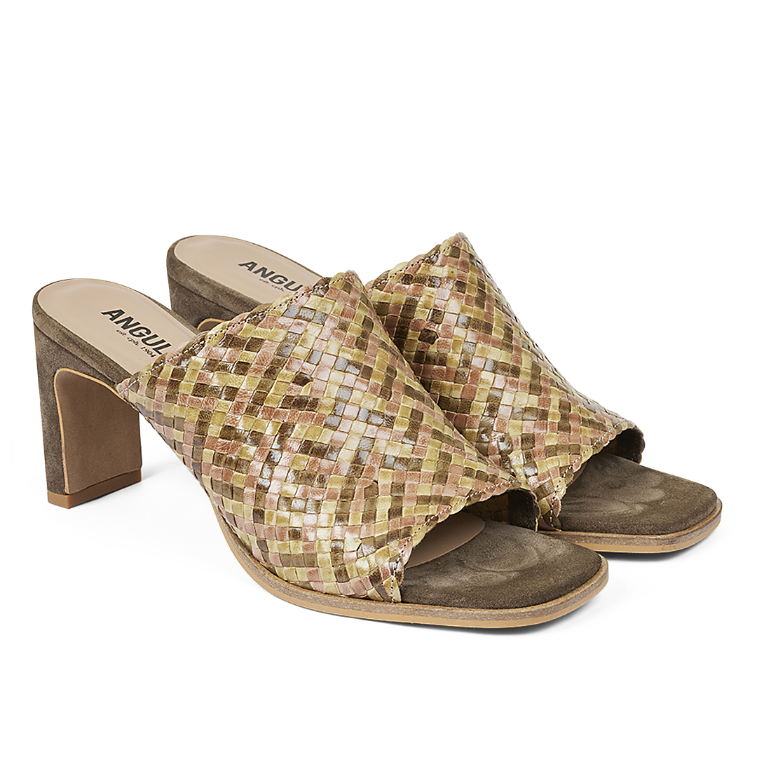 Angulus Mule in braided leather